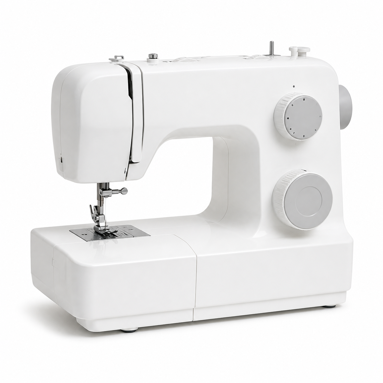 Máquina de coser familiar blanca